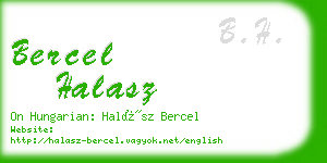 bercel halasz business card